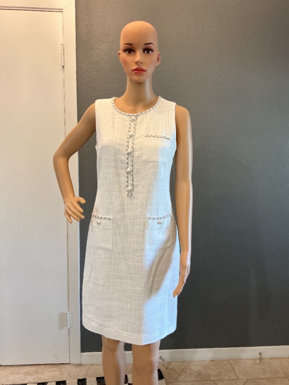 Karl Lagerfeld sleeveless dress white Size 4